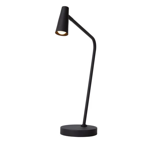 Lucide STIRLING - Lampe de bureau Rechargeable - Batterie/Piles - LED 3 StepDim - 1x3W 2700K - Noir - détail 4